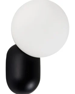 Online Beliani Set di 2 lampade da parete HELME Nero Bianco Nero