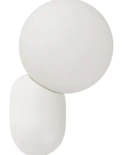 Online Beliani Set di 2 lampade da parete HELME Bianco