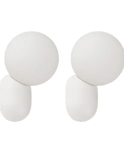 Online Beliani Set di 2 lampade da parete HELME Bianco