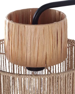 Sale Beliani Set di 2 lampade da parete JAMMA Corda di carta Naturale Naturale Nero