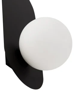 Beliani Set di 2 lampade da parete LEISI Nero Bianco Nero