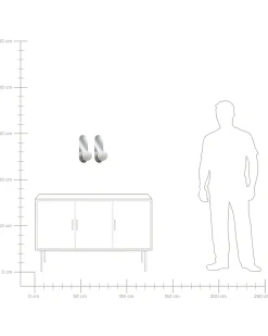 Best Beliani Set di 2 lampade da parete LEISI Argento Bianco Argento