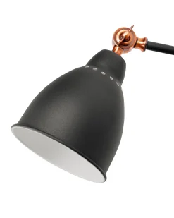 Outlet Beliani Set di 2 lampade da parete MISSISSIPPI Regolabile Metallo Grigio grafite Rame Grigio