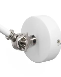 Hot Beliani Set di 2 lampade da parete MISSISSIPPI Regolabile Metallo Bianco Bianco Argento