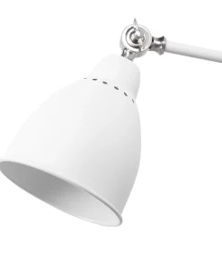 Hot Beliani Set di 2 lampade da parete MISSISSIPPI Regolabile Metallo Bianco Bianco Argento