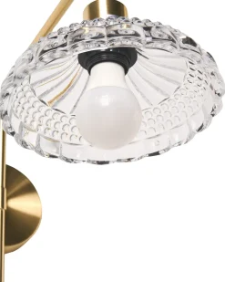 Clearance Beliani Set di 2 lampade da parete MOLINO Metallo Oro