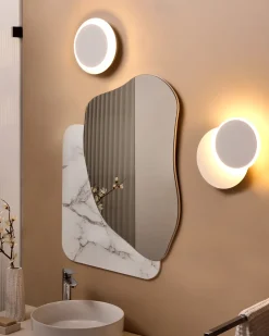 Best Beliani Set di 2 lampade da parete SEMNON LED Metallo Bianco