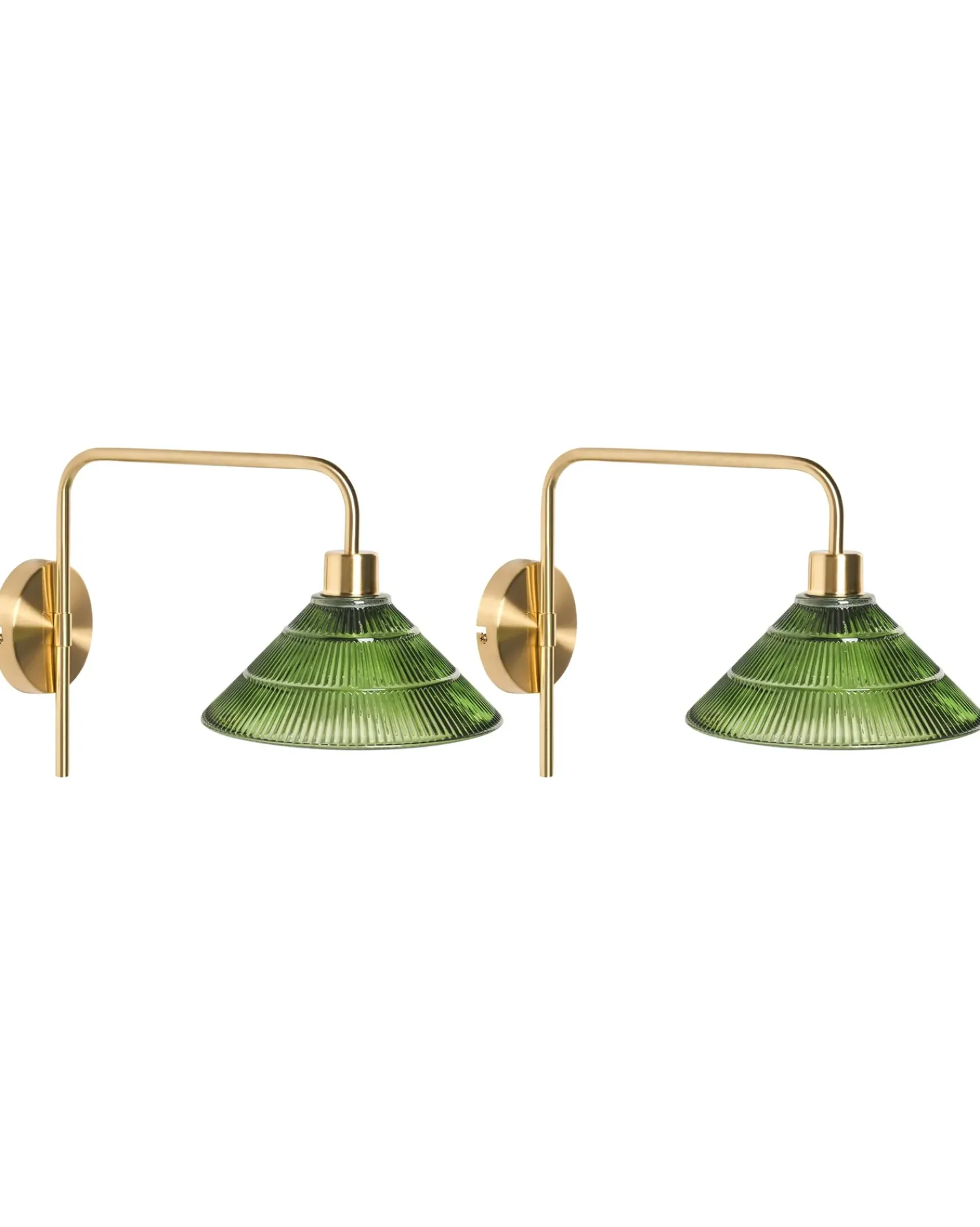 Sale Beliani Set di 2 lampade da parete SUMPUL Metallo Oro Oro Verde