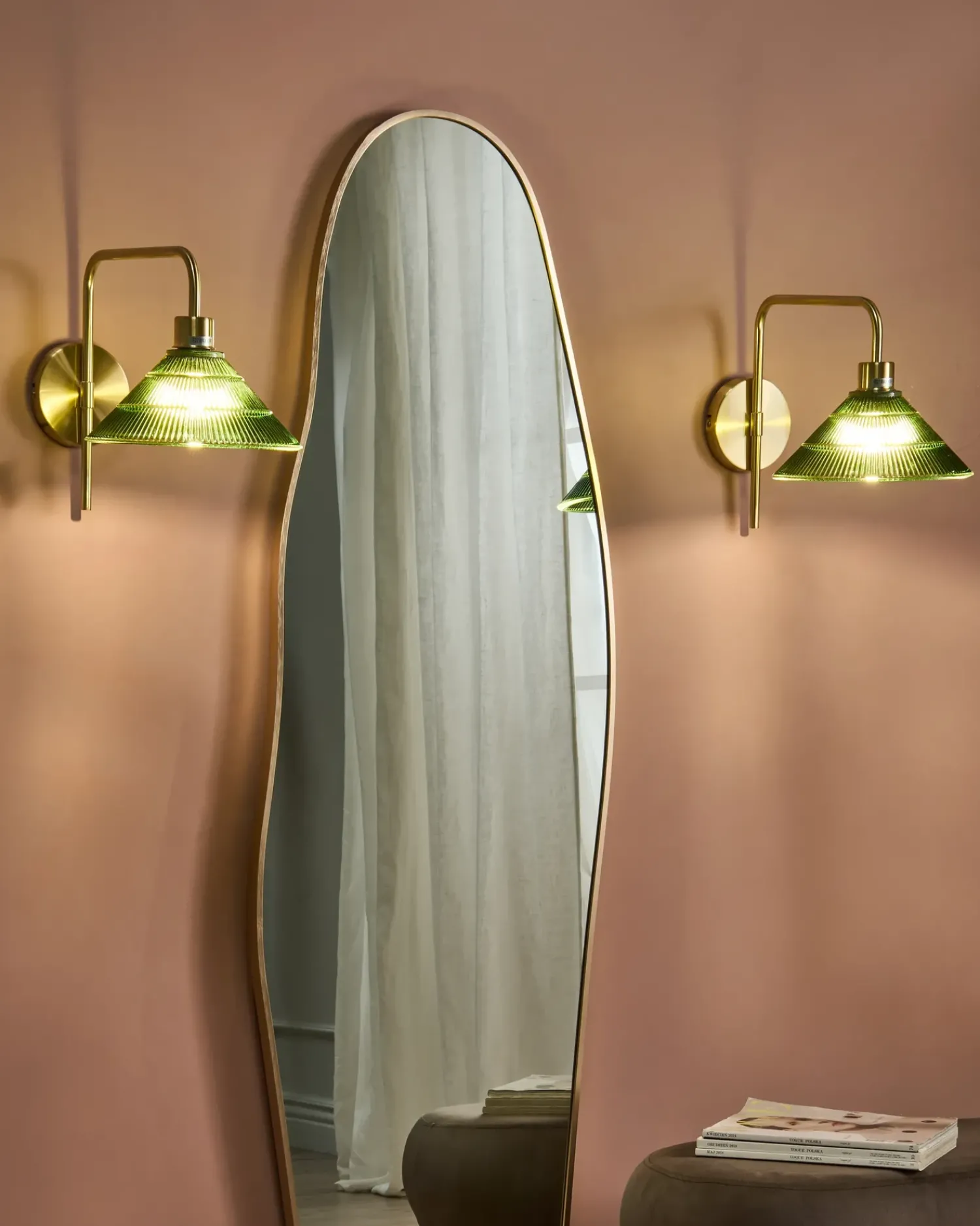 Sale Beliani Set di 2 lampade da parete SUMPUL Metallo Oro Oro Verde