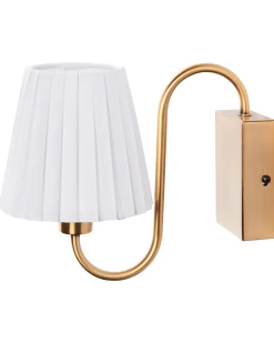 Best Beliani Set di 2 lampade da parete TOLKA Metallo Bianco Bianco Oro