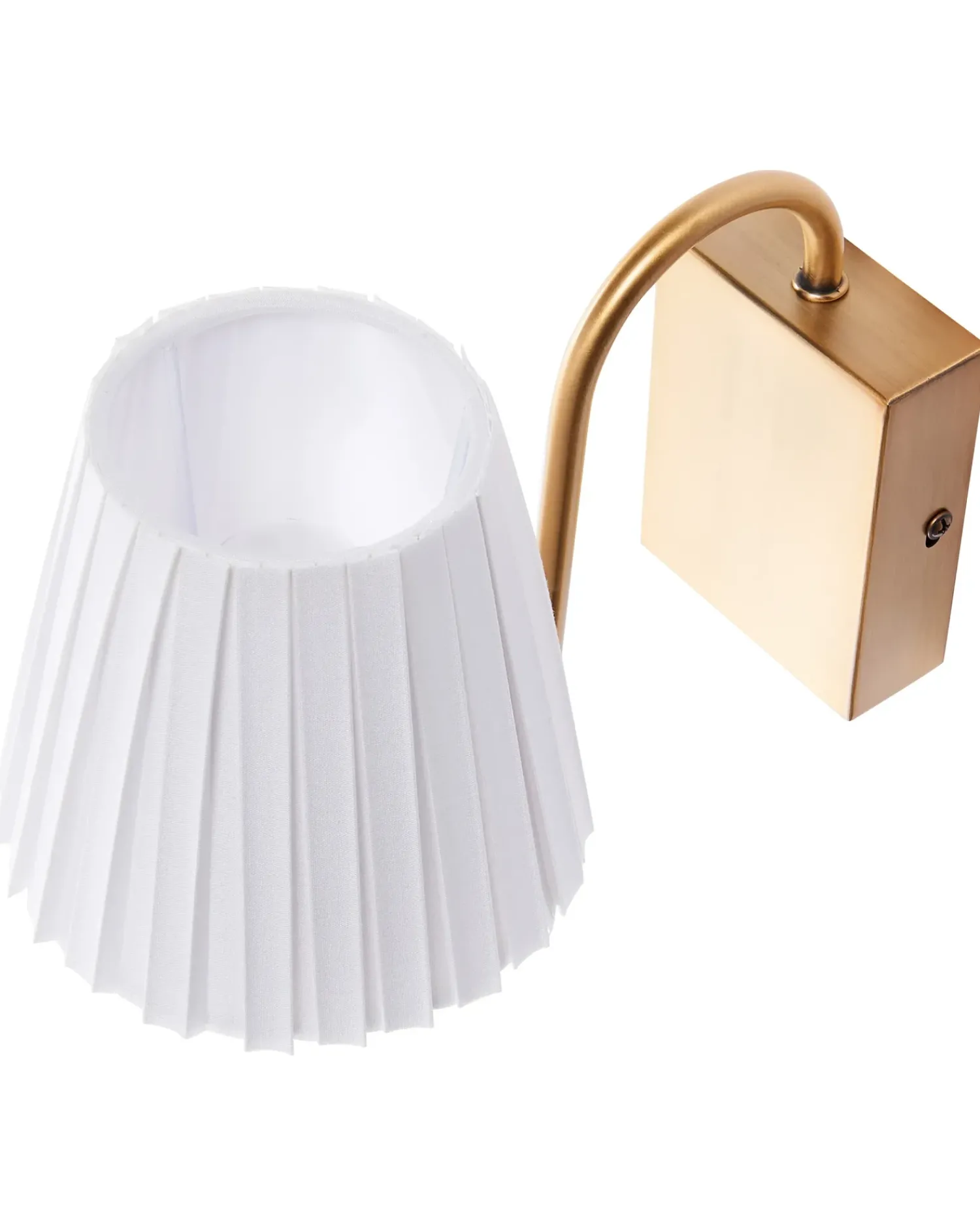Best Beliani Set di 2 lampade da parete TOLKA Metallo Bianco Bianco Oro