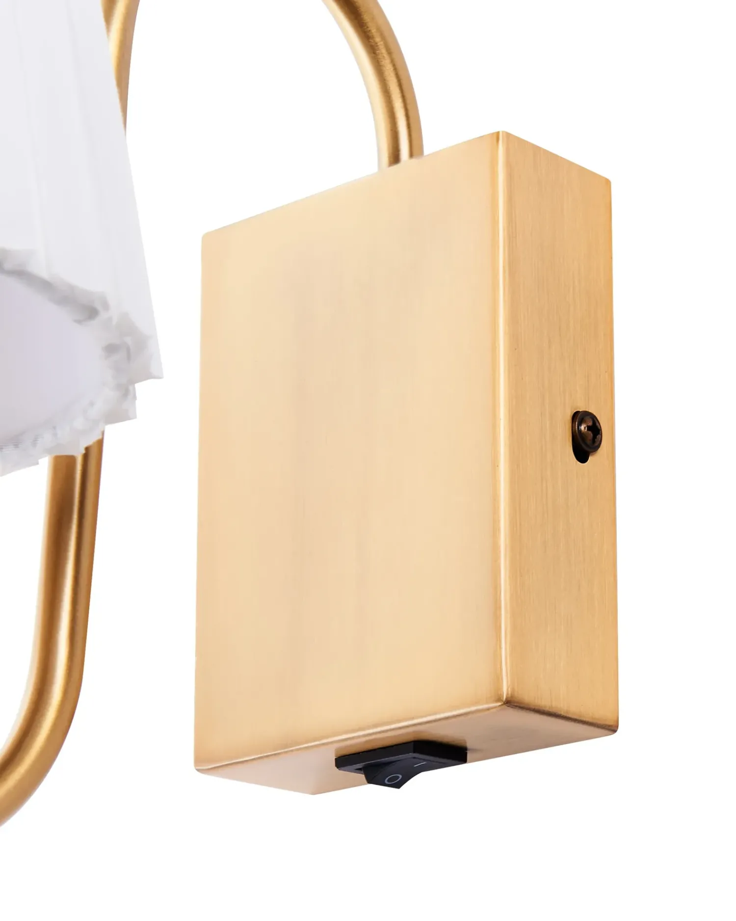 Best Beliani Set di 2 lampade da parete TOLKA Metallo Bianco Bianco Oro