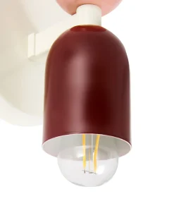 New Beliani Set di 2 lampade da parete TOPI Metallo Multicolore Bianco Rosa Rosso Multicolore