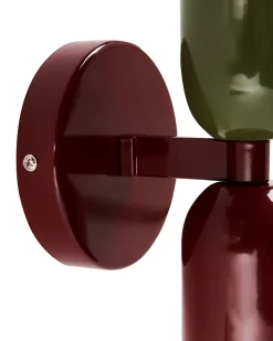 Sale Beliani Set di 2 lampade da parete TOPI Metallo Rosso/Verde Rosso Verde