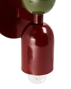 Sale Beliani Set di 2 lampade da parete TOPI Metallo Rosso/Verde Rosso Verde