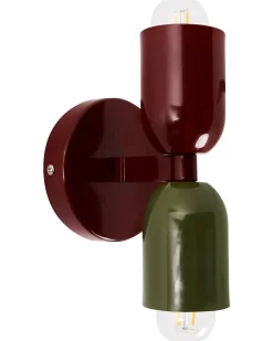 Sale Beliani Set di 2 lampade da parete TOPI Metallo Rosso/Verde Rosso Verde