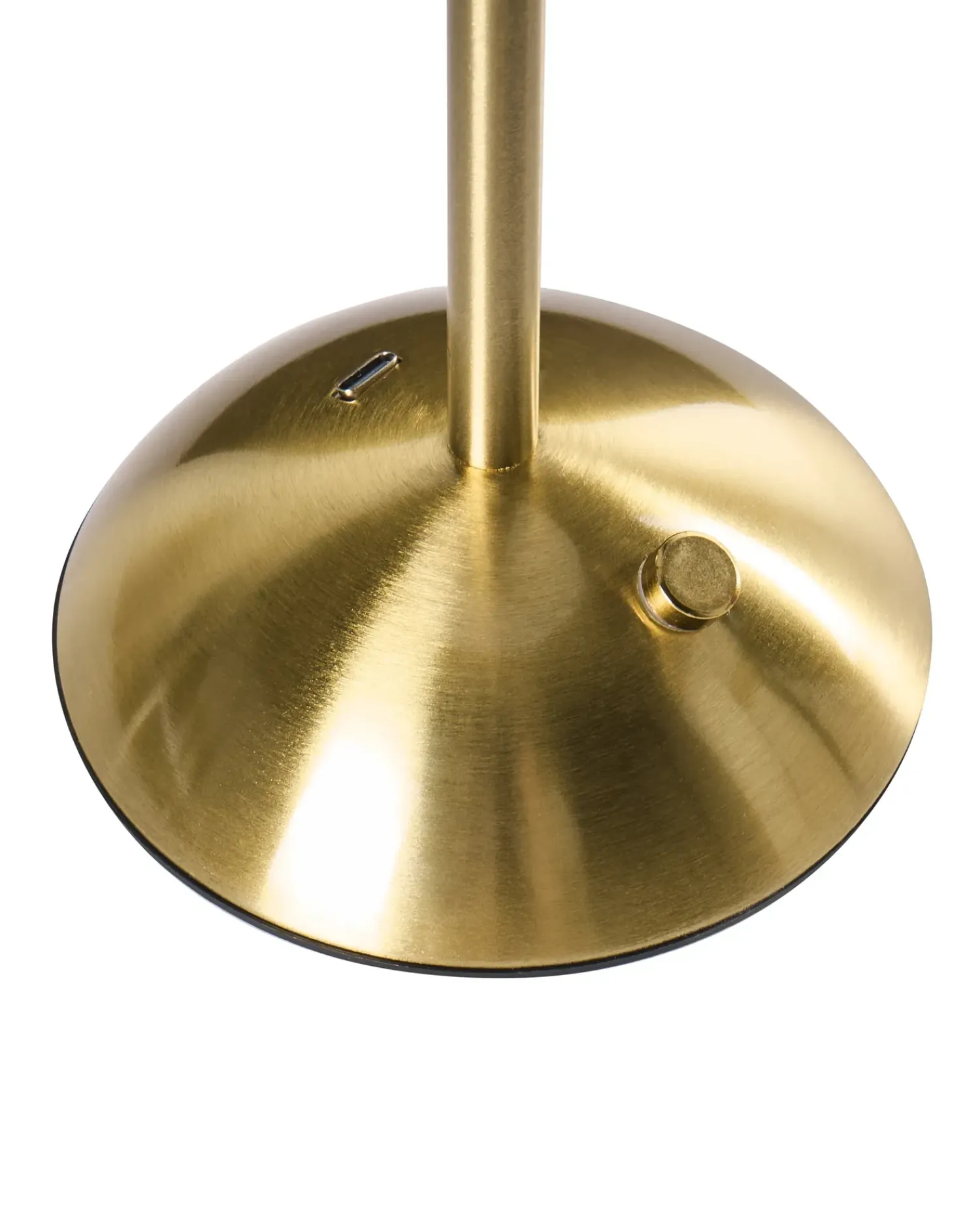 Outlet Beliani Set di 2 lampade da tavolo a LED senza fili RUBA con dimmer Metallo Oro Bianco Oro