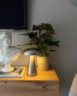 Online Beliani Set di 2 lampade da tavolo a LED senza fili KULFO con dimmer Metallo Argento