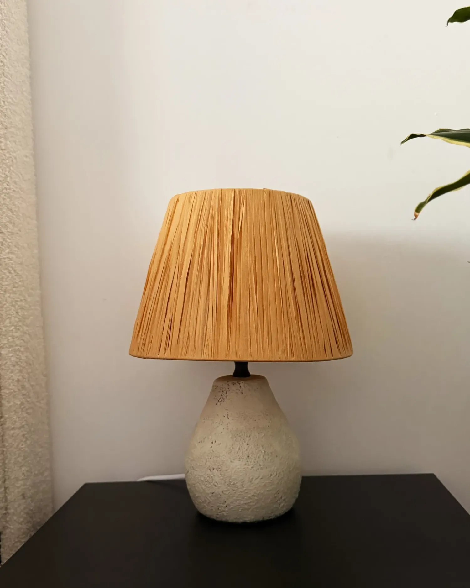 Outlet Beliani Set di 2 lampade da tavolo ARWADITO Ceramica Bianco sporco Bianco Marrone
