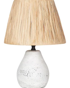 Outlet Beliani Set di 2 lampade da tavolo ARWADITO Ceramica Bianco sporco Bianco Marrone