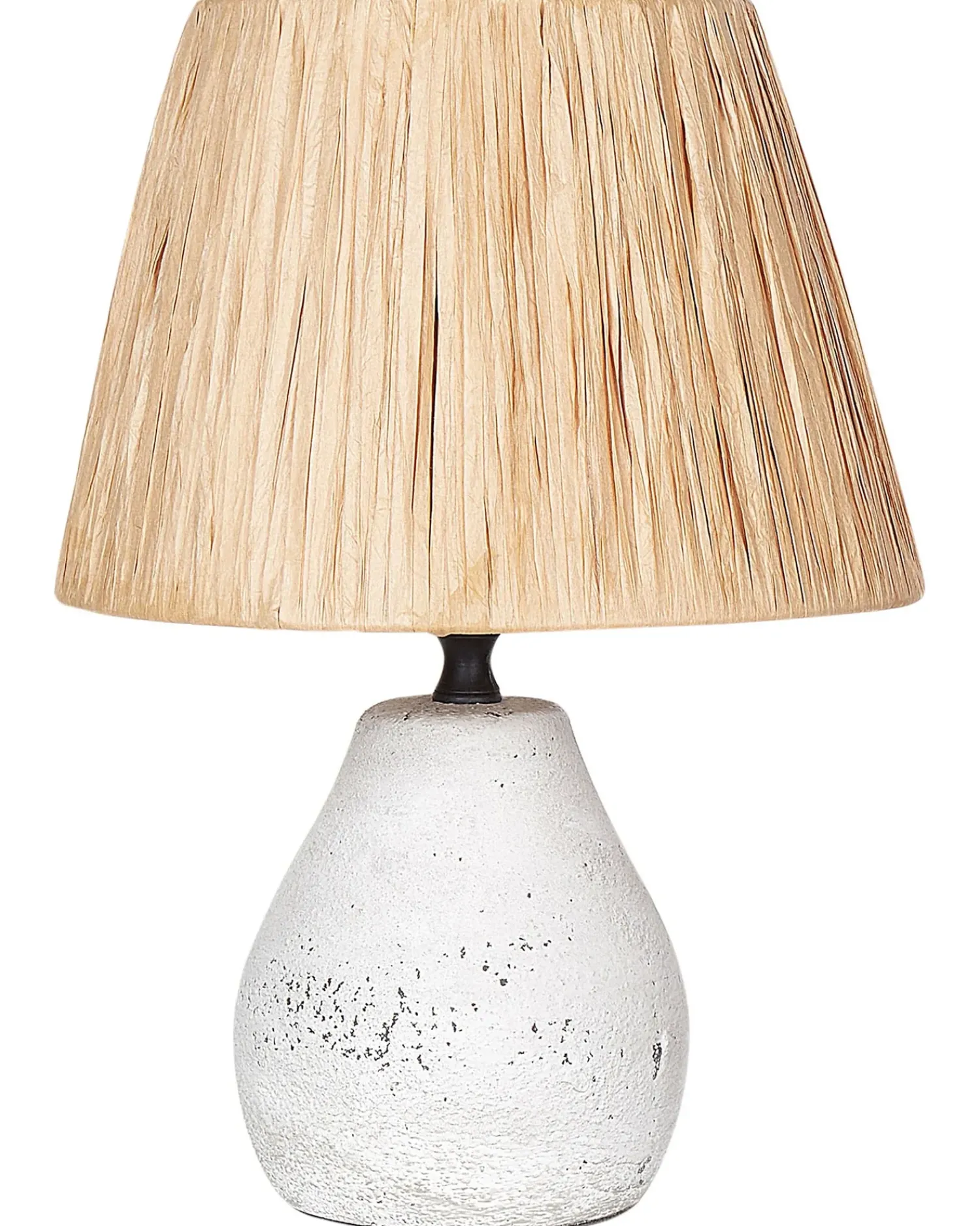 Outlet Beliani Set di 2 lampade da tavolo ARWADITO Ceramica Bianco sporco Bianco Marrone