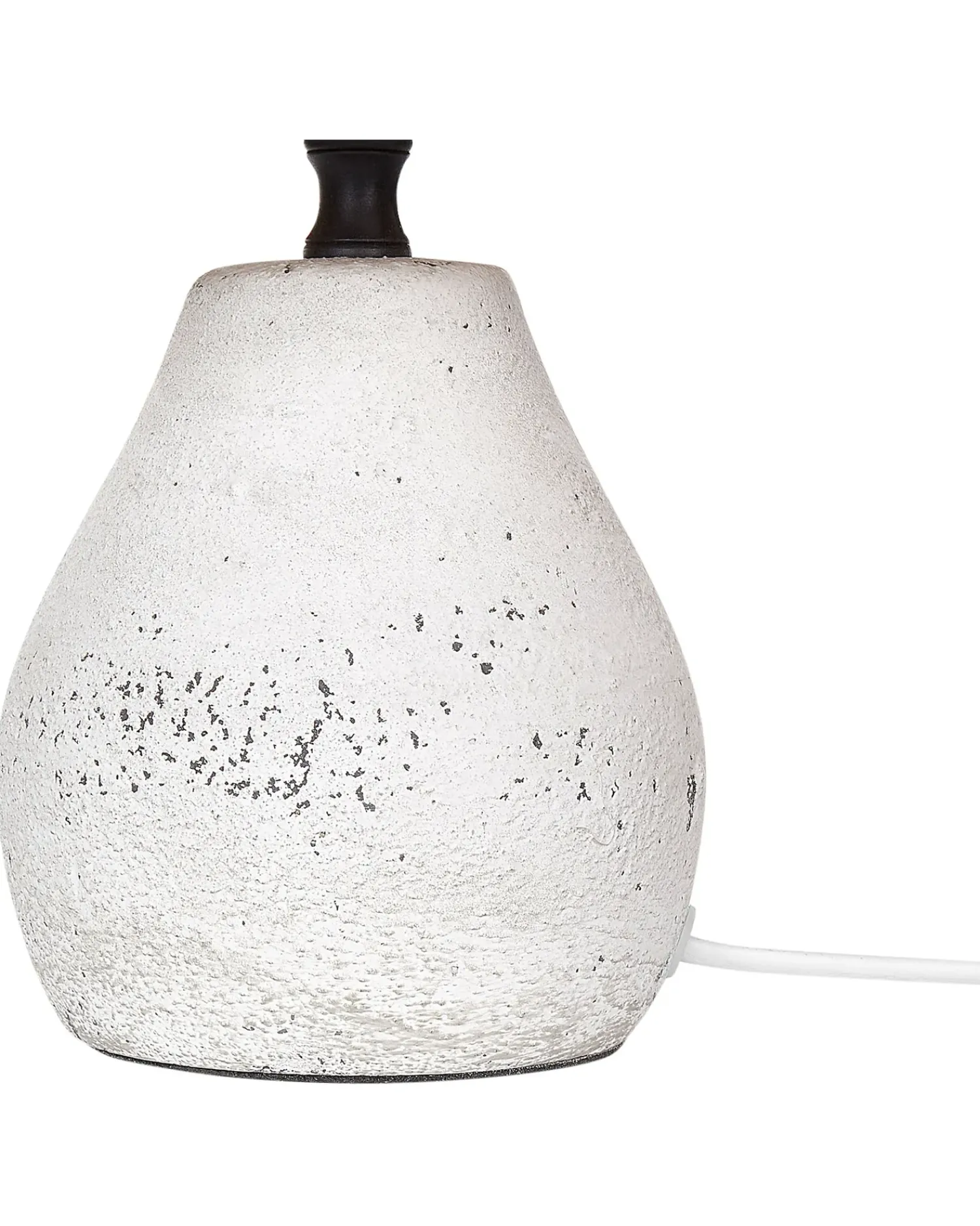 Outlet Beliani Set di 2 lampade da tavolo ARWADITO Ceramica Bianco sporco Bianco Marrone
