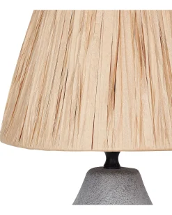 Discount Beliani Set di 2 lampade da tavolo ARWADITO Ceramica Grigio Marrone Grigio