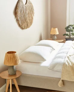 Discount Beliani Set di 2 lampade da tavolo ARWADITO Ceramica Grigio Marrone Grigio
