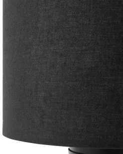 Beliani Set di 2 lampade da tavolo TOBOL Legno di frassino Nero Marrone Nero