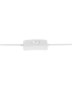 Outlet Beliani Set di 2 lampade da tavolo ZEYI Ceramica Bianco Bianco Grigio