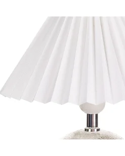 Outlet Beliani Set di 2 lampade da tavolo ZEYI Ceramica Bianco Bianco Grigio