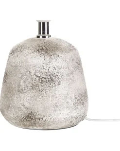 Outlet Beliani Set di 2 lampade da tavolo ZEYI Ceramica Bianco Bianco Grigio
