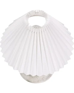 Outlet Beliani Set di 2 lampade da tavolo ZEYI Ceramica Bianco Bianco Grigio