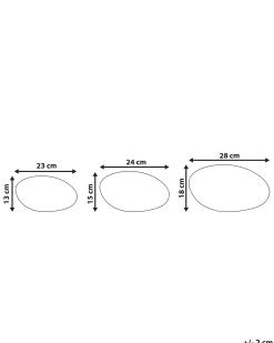 Outlet Beliani Set di 3 lampade decorative a LED per esterni FARALLON con telecomando Bianco