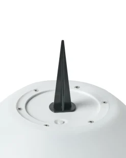 New Beliani Set di 3 lampade solari a sfera LED per esterni LOBAINA con telecomando Bianco
