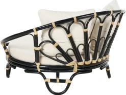 Online Beliani Set di lettini da giardino ROSSANO Rattan Nero Beige Nero