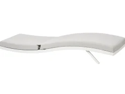 Online Beliani Set di 2 Lettini Prendisole con Cuscini AMELIA Metallo Grigio chiaro Bianco Grigio