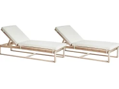 Online Beliani AZZANELLO Legno d'acacia Bianco sporco Bianco Marrone