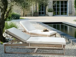 Online Beliani AZZANELLO Legno d'acacia Bianco sporco Bianco Marrone