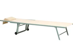 Hot Beliani Set di 2 Lettini Prendisole SORONI Metallo Beige Beige Verde