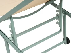 Hot Beliani Set di 2 Lettini Prendisole SORONI Metallo Beige Beige Verde