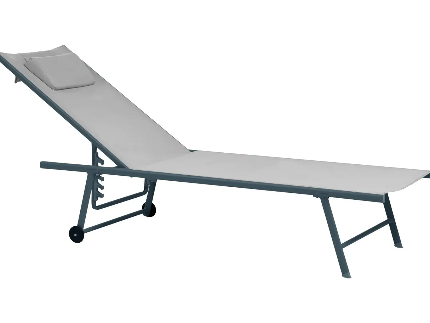 New Beliani Set di 2 Lettini Prendisole SORONI Metallo chiaro Grigio