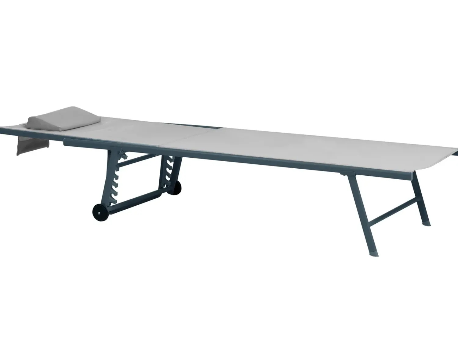 New Beliani Set di 2 Lettini Prendisole SORONI Metallo chiaro Grigio