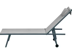 New Beliani Set di 2 Lettini Prendisole SORONI Metallo chiaro Grigio