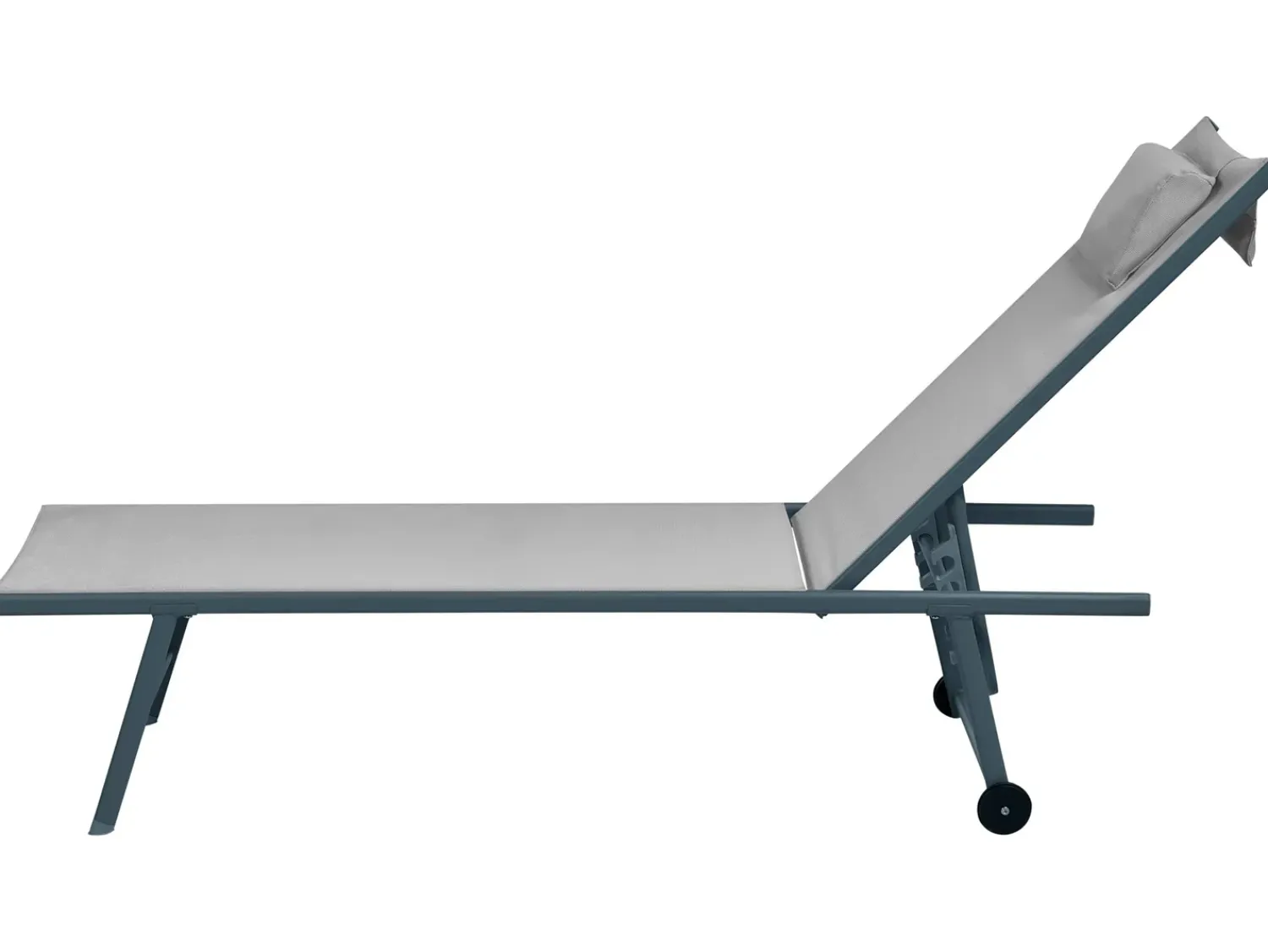 New Beliani Set di 2 Lettini Prendisole SORONI Metallo chiaro Grigio