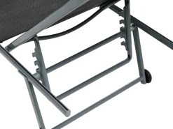 Beliani Set di 2 Lettini Prendisole SORONI Metallo Nero Grigio Nero
