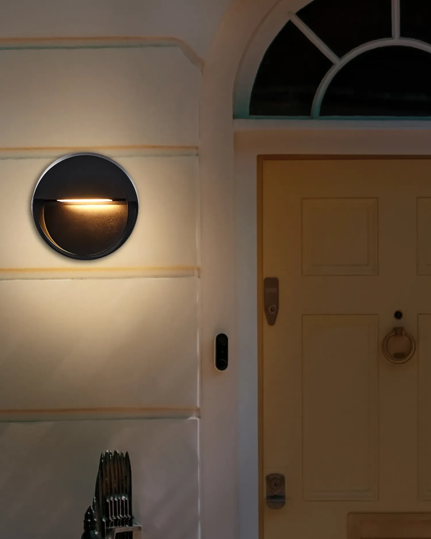 Clearance Beliani Set di 2 luci da parete da giardino a LED POMPTON Nero