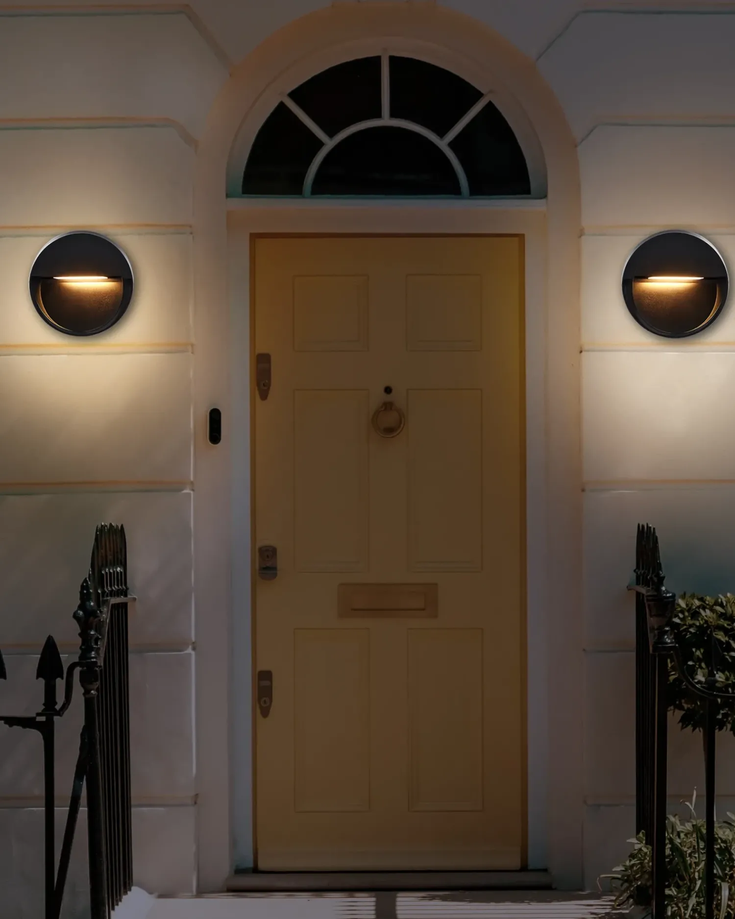 Clearance Beliani Set di 2 luci da parete da giardino a LED POMPTON Nero