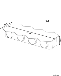Online Beliani Set di 2 luci da parete da giardino a LED WELDON Nero