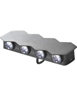 Online Beliani Set di 2 luci da parete da giardino a LED WELDON Nero